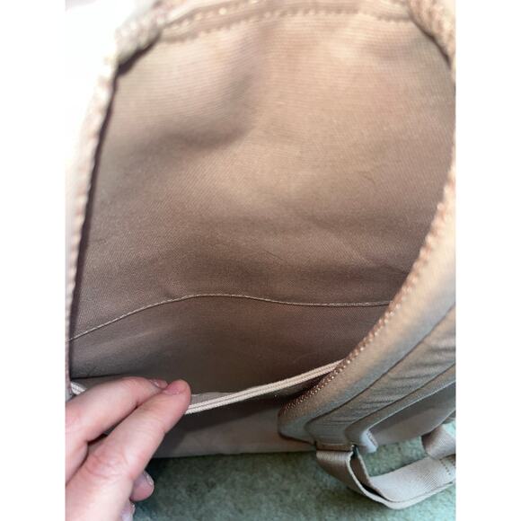 NWOT DAY OWL Unisex Recycled Backpack Pro Slim 14” Laptop Beige/Pink Canvas - Picture 13 of 15